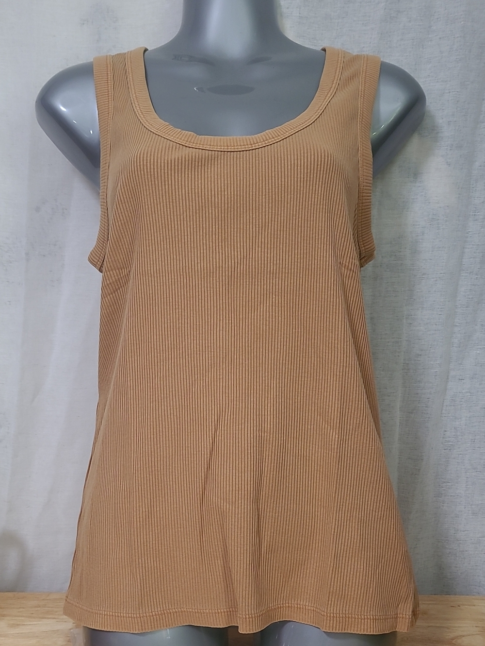 GAP Ribbed Tank Top - Camel/Tan